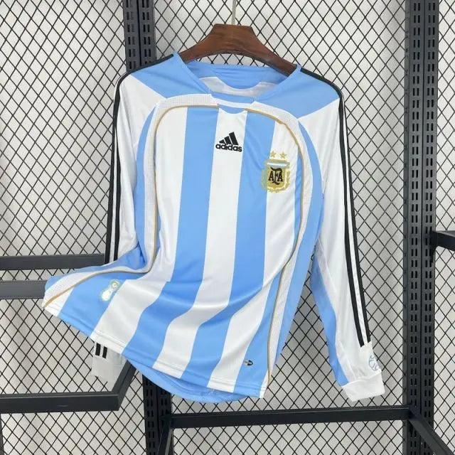 MAILLOT RETRO ARGENTINE DOMICILE MANCHES LONGUES 2006 - KetShop Maillot