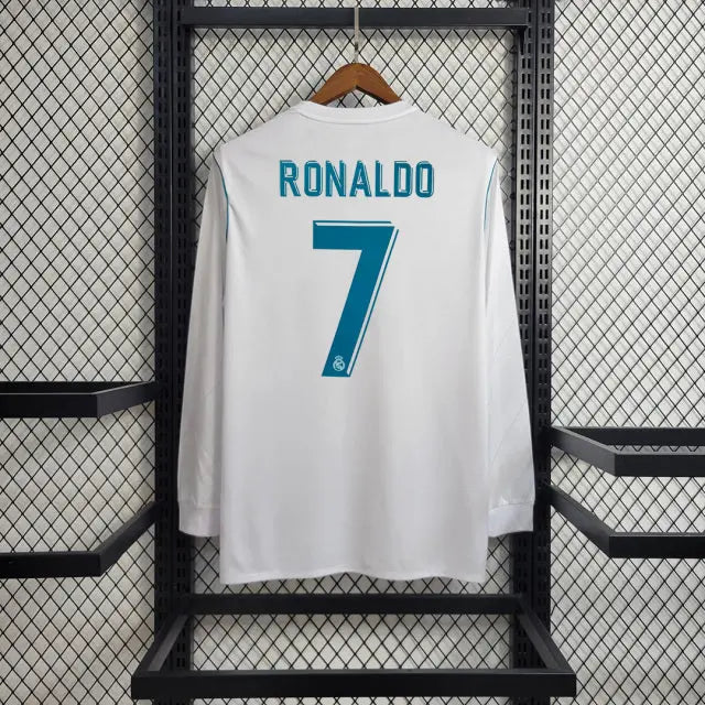 MAILLOT RETRO REAL MADRID DOMICILE MANCHES LONGUES 2017/2018 - KetShop Maillot