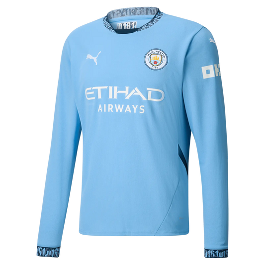MAILLOT MANCHESTER CITY MANCHE LONGUES DOMICILE 2024/2025 - KetShop Maillot
