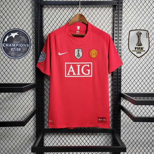 MAILLOT RETRO MANCHESTER UNITED DOMICILE 2007/2008 - KetShop Maillot