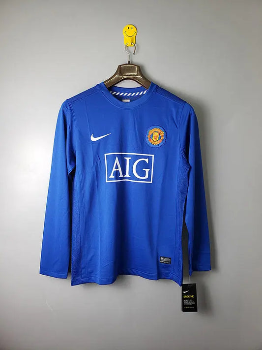 MAILLOT RETRO MANCHESTER UNITED EXTERIEUR MANCHES LONGUES 2007/2008