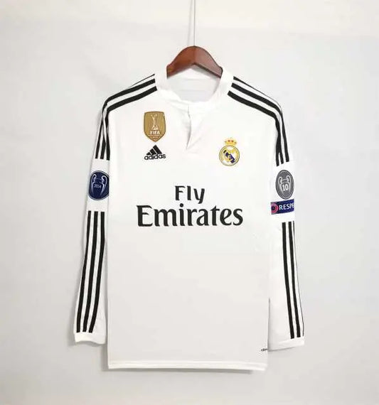 MAILLOT RETRO REAL MADRID DOMICILE MANCHES LONGUES 2014/2015 - KetShop Maillot